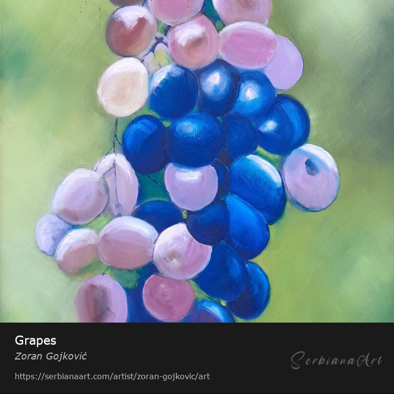 Grapes, Acrylic/Canvas, Zoran Gojković