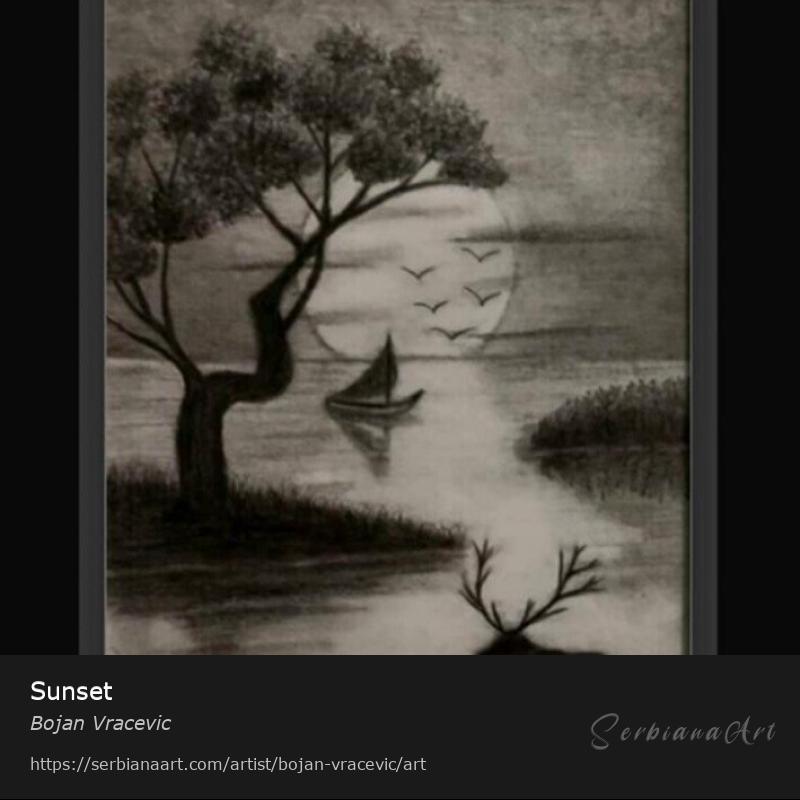 Sunset, Graphics/Paper, Bojan Vracevic