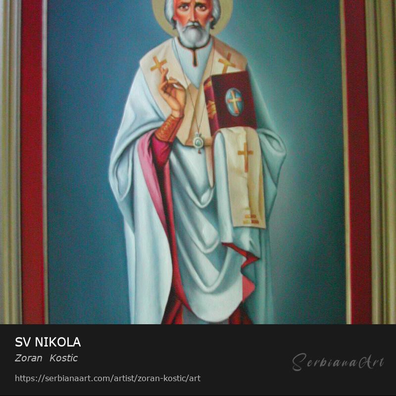 SV NIKOLA, Oil/Canvas, Zoran  Kostic