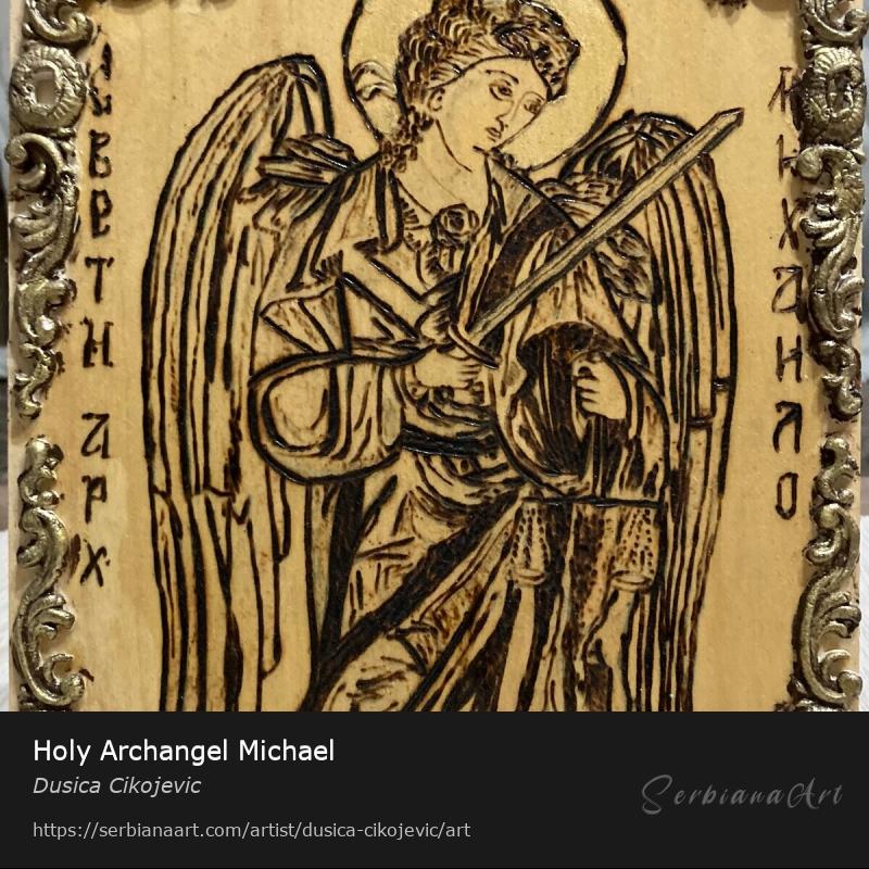 Holy Archangel Michael, Creative Handicraft/Plywood, Dusica Cikojevic