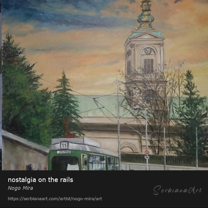 nostalgia on the rails, Oil/Canvas, Nogo Mira