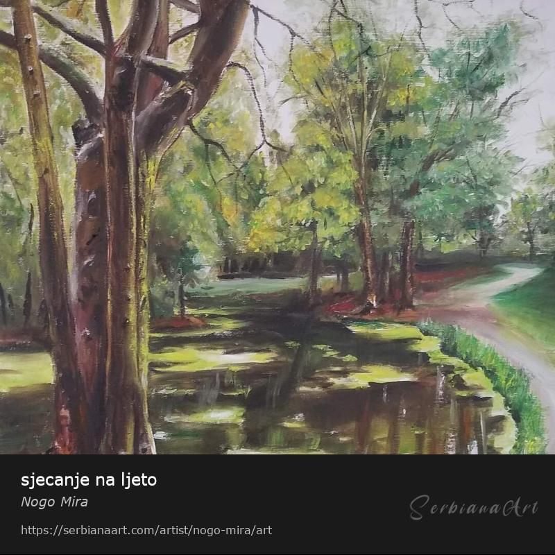 sjecanje na ljeto, Oil/Canvas, Nogo Mira