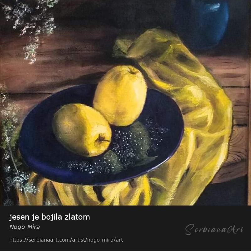jesen je bojila zlatom, Oil/Canvas, Nogo Mira