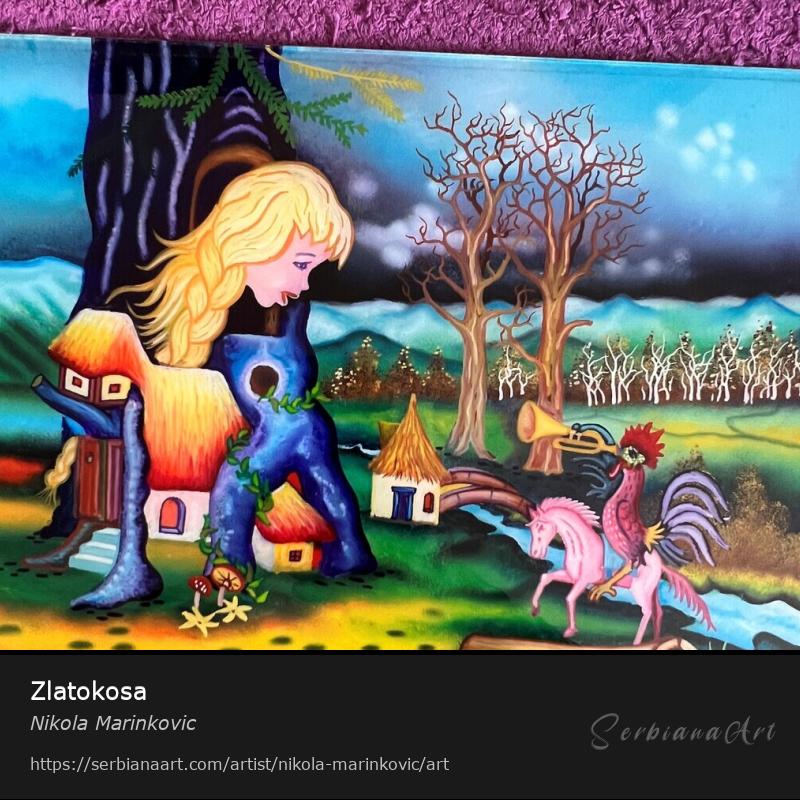 Zlatokosa, Oil/Glass, Nikola Marinkovic