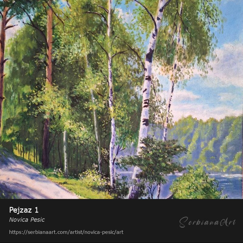 Pejzaz 1, Oil/Canvas, Novica Pesic