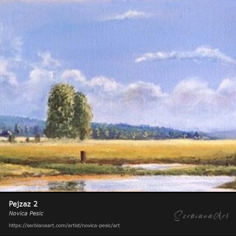 Pejzaz 2, Oil/Canvas, Novica Pesic