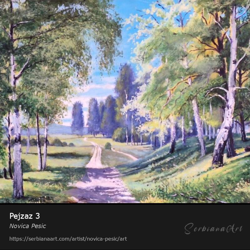 Pejzaz 3, Oil/Canvas, Novica Pesic