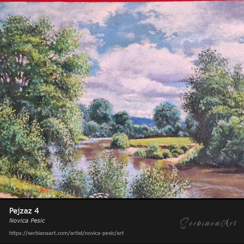 Pejzaz 4, Oil/Canvas, Novica Pesic
