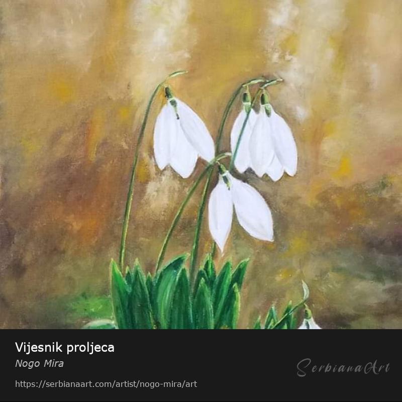 Vijesnik proljeca, Oil/Canvas, Nogo Mira