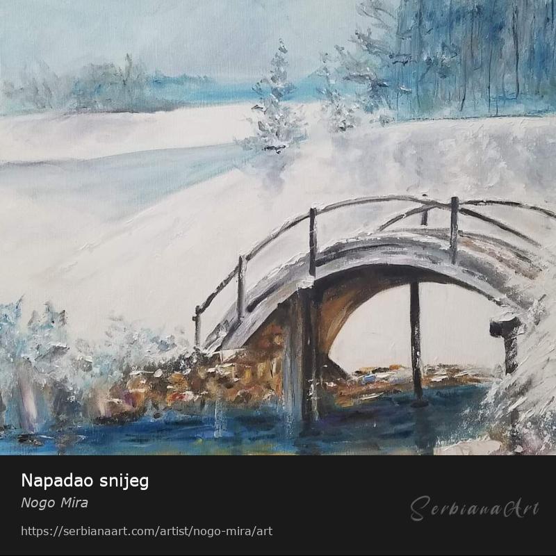 Napadao snijeg, Oil/Canvas, Nogo Mira