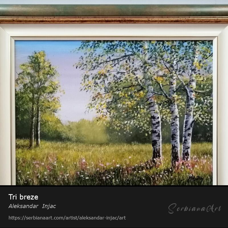 Tri breze, Oil/Canvas, Aleksandar  Injac
