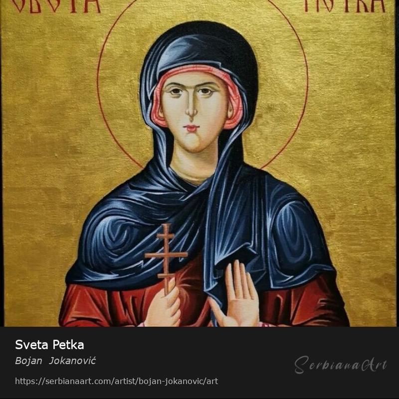 Sveta Petka, Acrylic/Canvas, Bojan  Jokanović