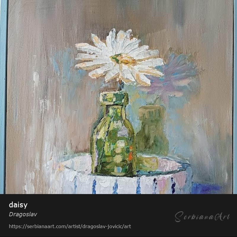 daisy, Oil/Panel, Dragoslav