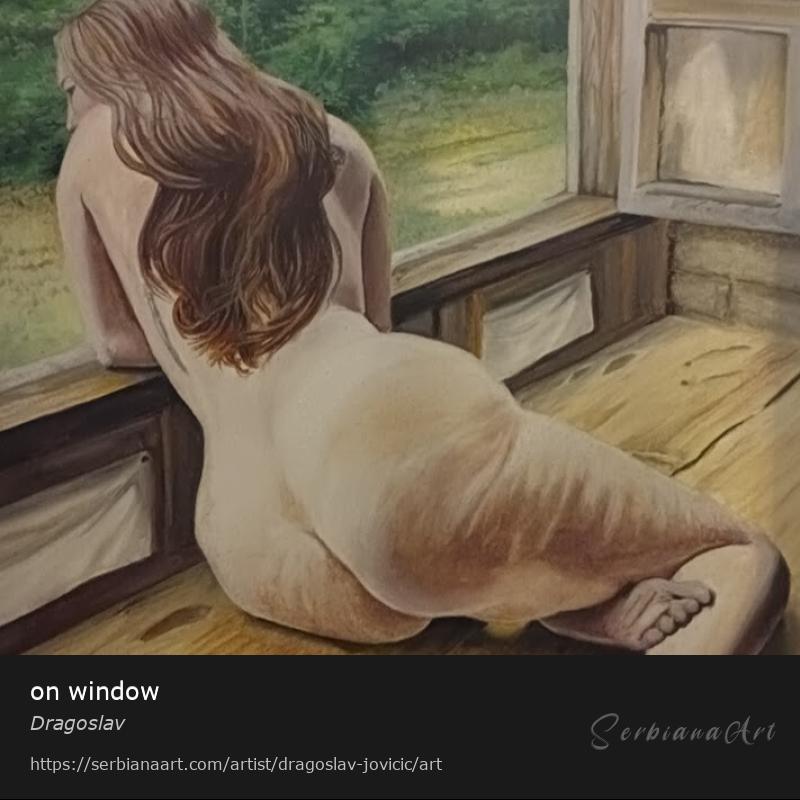 on window, Oil/Canvas, Dragoslav