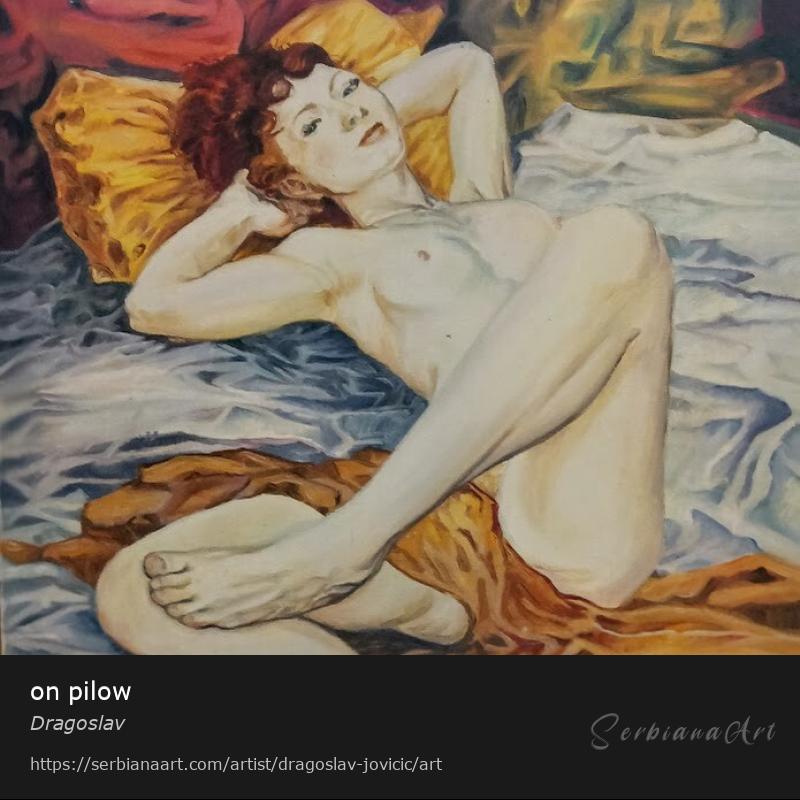 on pilow, Oil/Canvas, Dragoslav