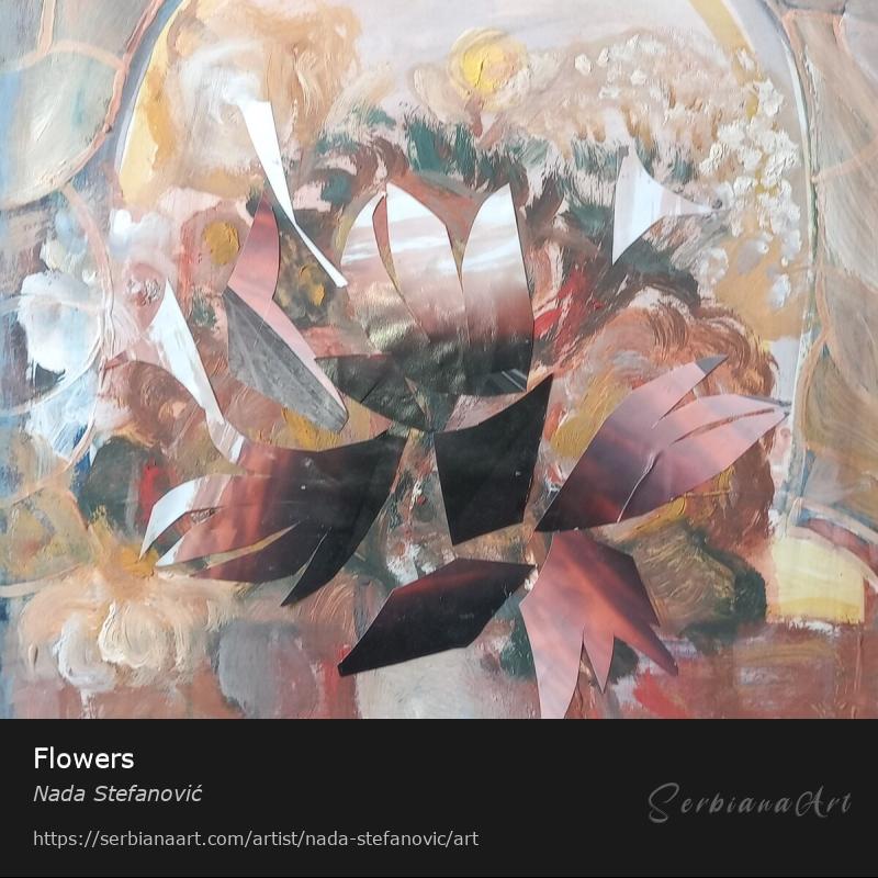 Flowers, Collage/Paper, Nada Stefanović