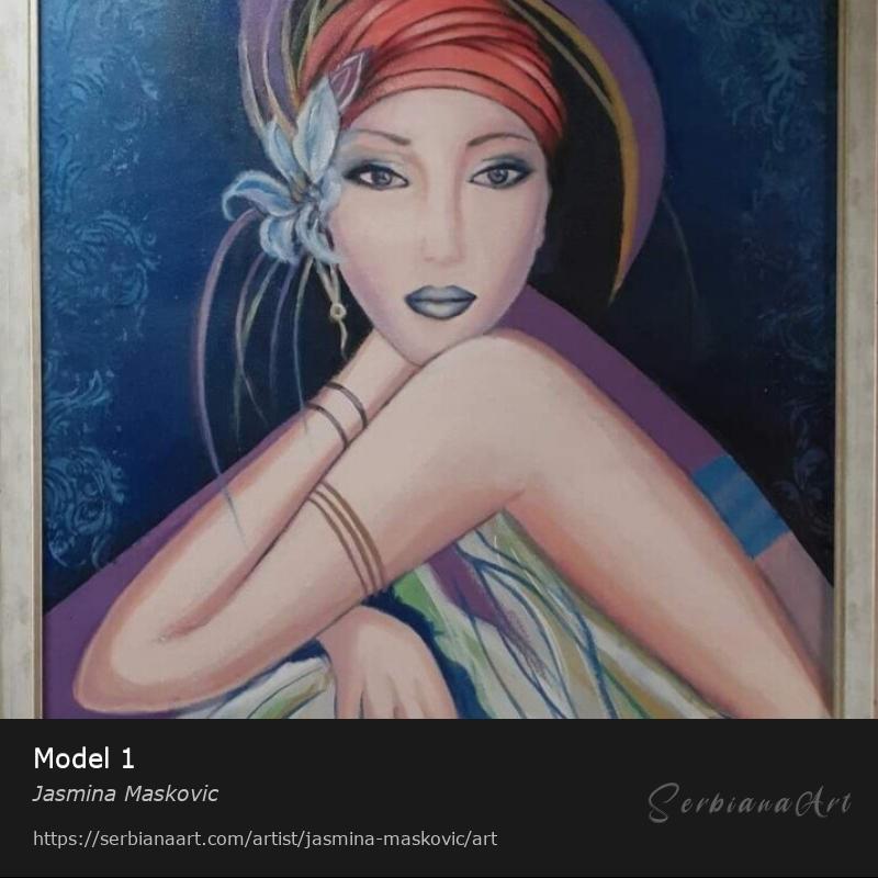 Model 1, Acrylic/Canvas, Jasmina Maskovic
