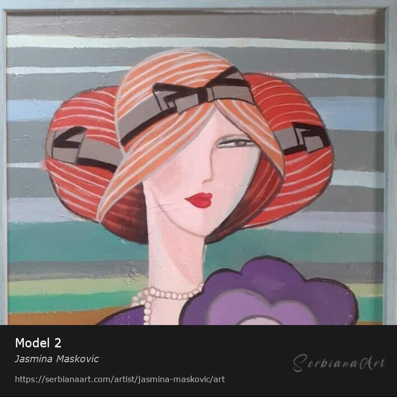 Model 2, Acrylic/Canvas, Jasmina Maskovic