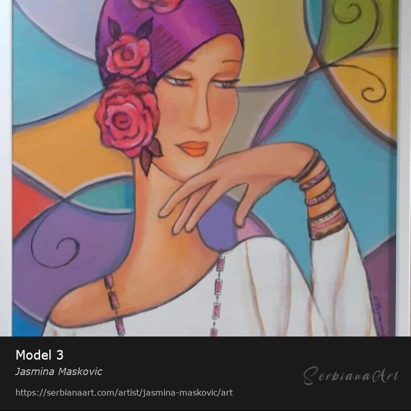 Model 3, Acrylic/Canvas, Jasmina Maskovic