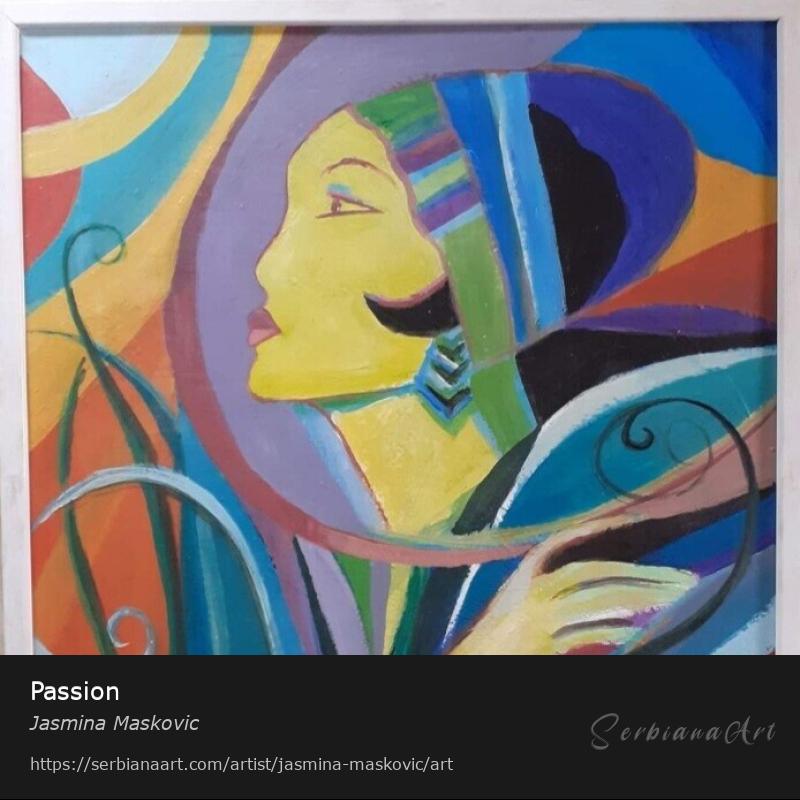 Passion, Acrylic/Canvas, Jasmina Maskovic