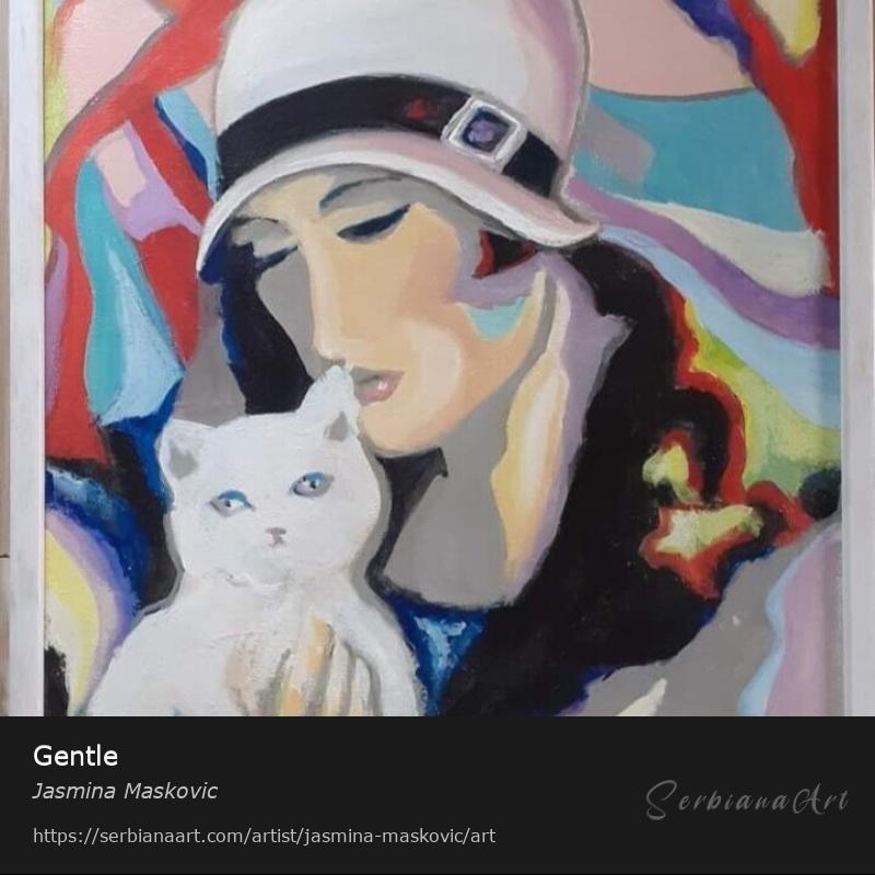 Gentle, Acrylic/Canvas, Jasmina Maskovic