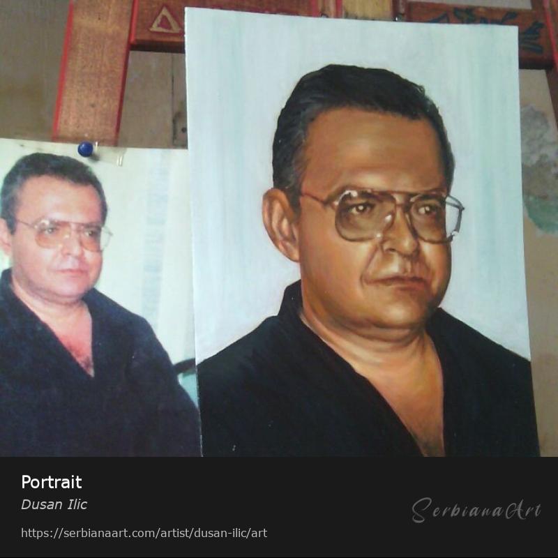 Portrait, Oil/Canvas, Dusan Ilic