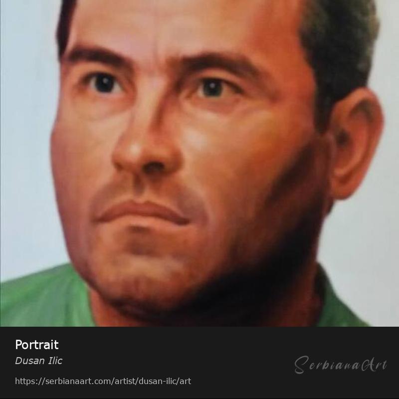 Portrait, Oil/Canvas, Dusan Ilic
