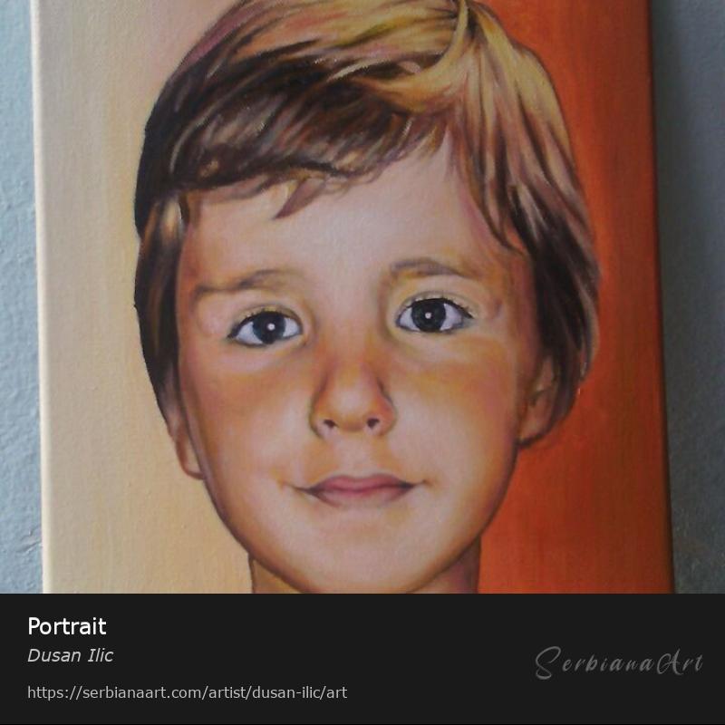 Portrait, Oil/Canvas, Dusan Ilic