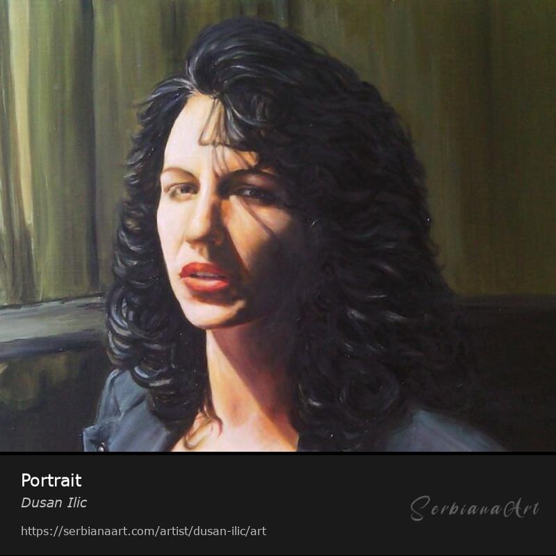 Portrait, Oil/Canvas, Dusan Ilic