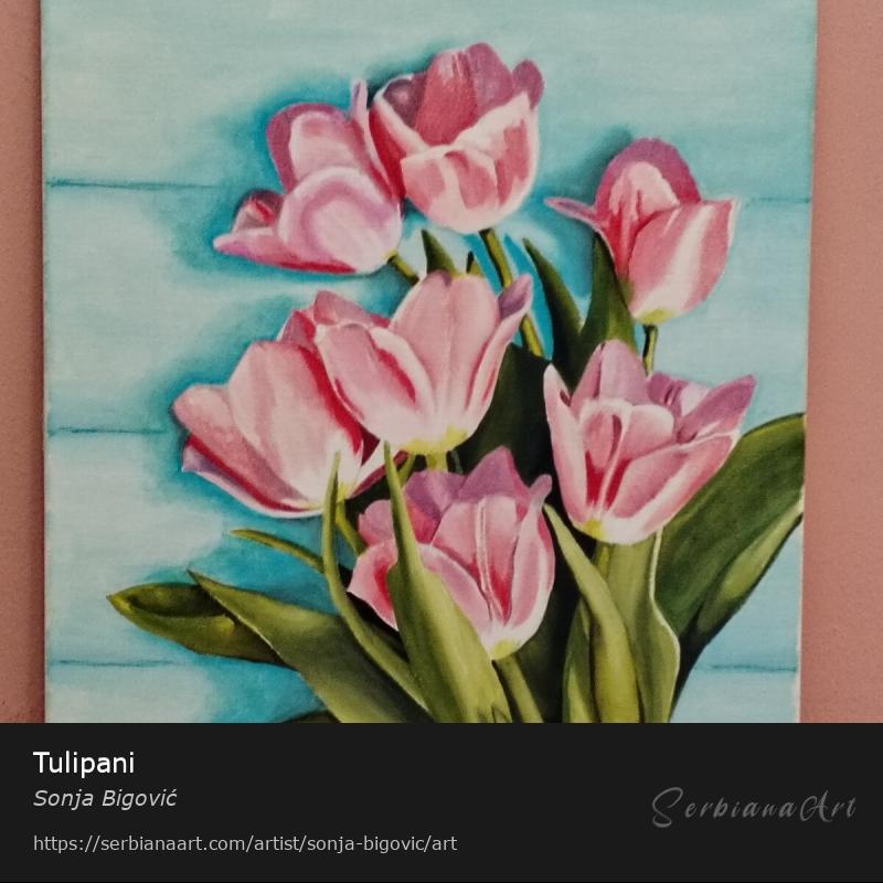 Tulipani, Oil/Canvas, Sonja Bigović