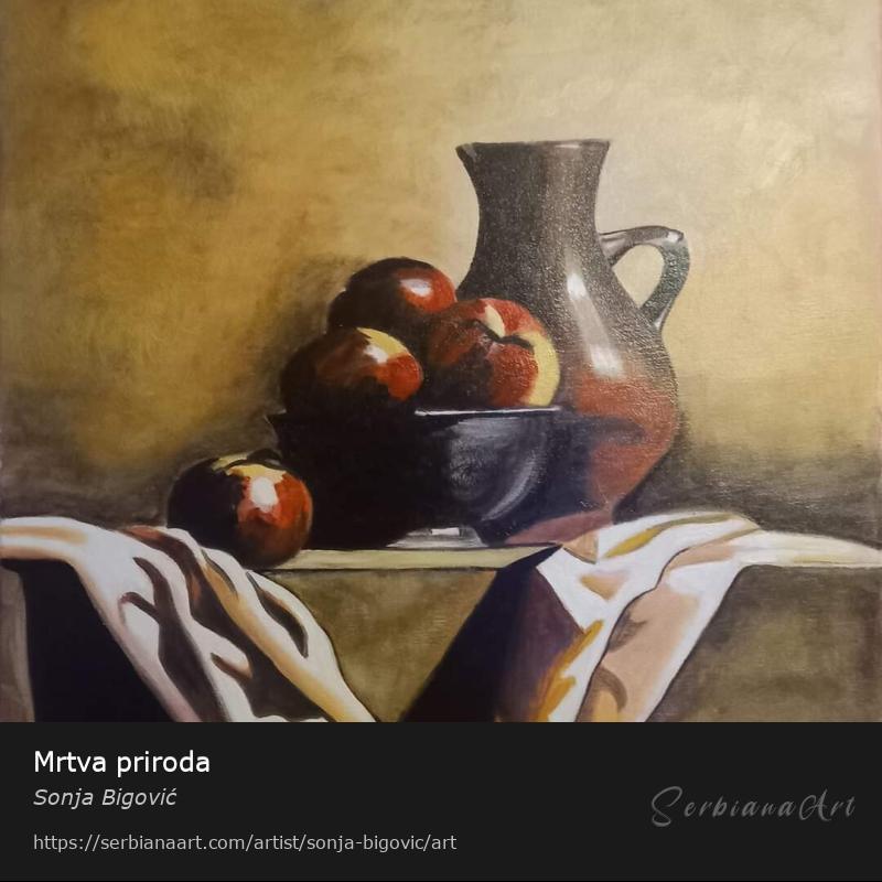 Mrtva priroda, Oil/Canvas, Sonja Bigović