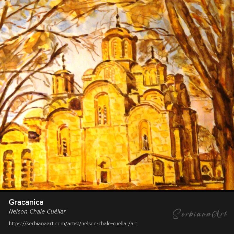 Gracanica, Watercolor/Paper, Nelson Chale Cuéllar