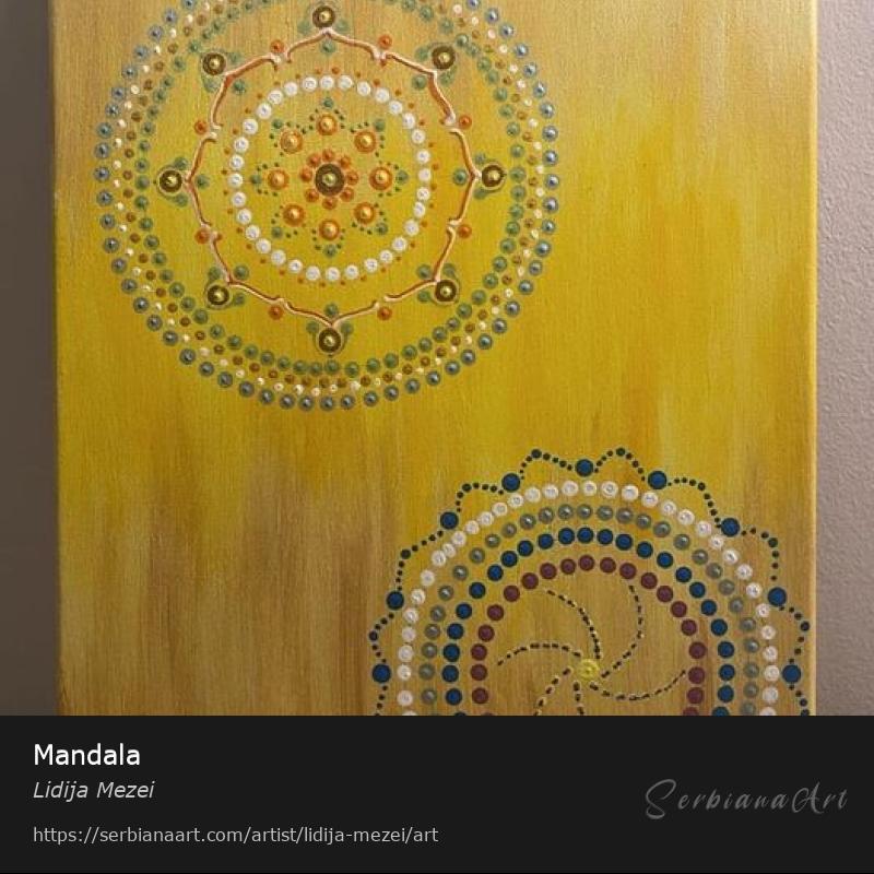 Mandala, Acrylic/Canvas, Lidija Mezei