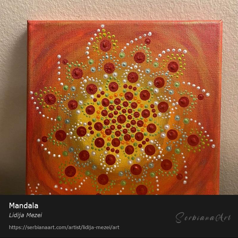 Mandala, Acrylic/Canvas, Lidija Mezei