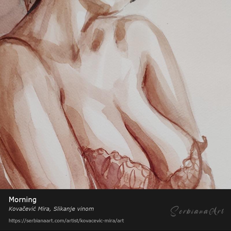 Morning, Watercolor/Paper, Kovačević Mira, Slikanje vinom