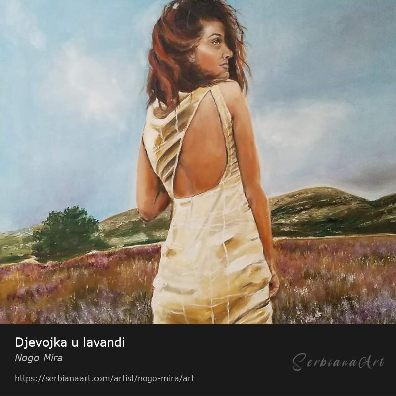 Djevojka u lavandi, Oil/Canvas, Nogo Mira