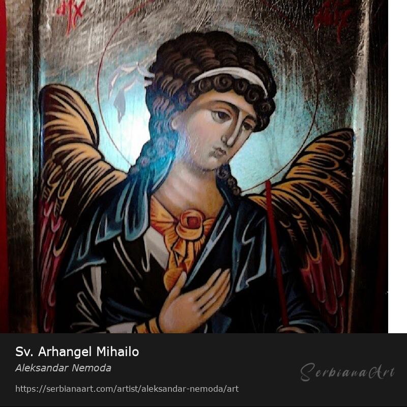 Sv. Arhangel Mihailo, Egg tempera/Wood, Aleksandar Nemoda