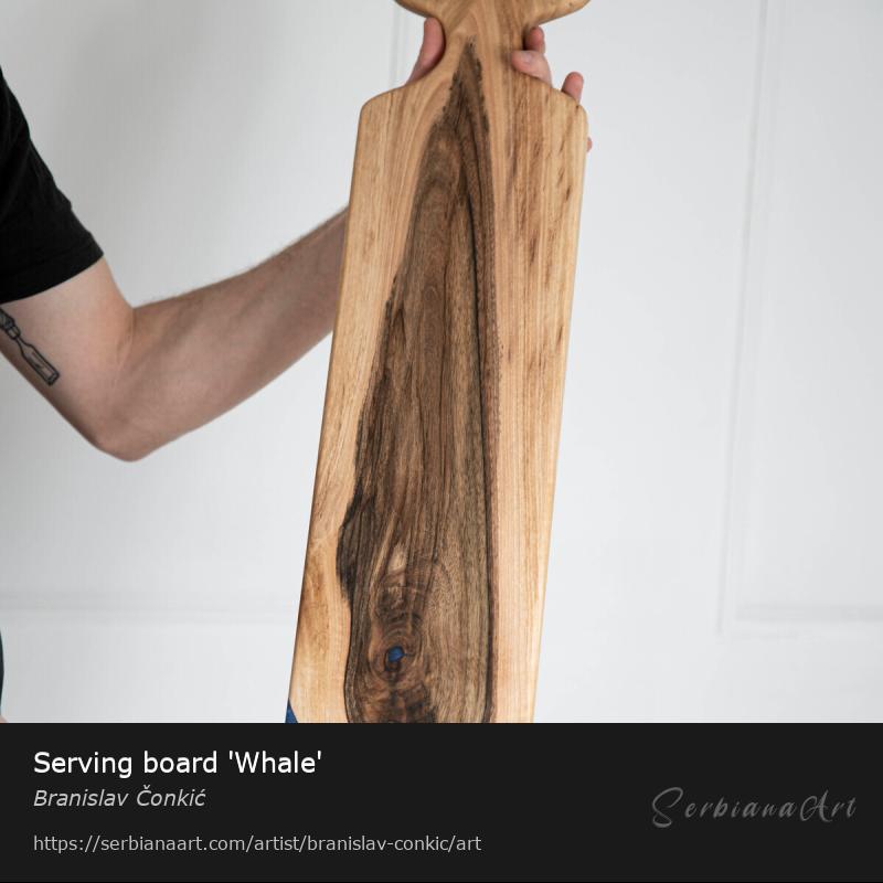 Serving board 'Whale', Sculpture/Wood, Branislav Čonkić