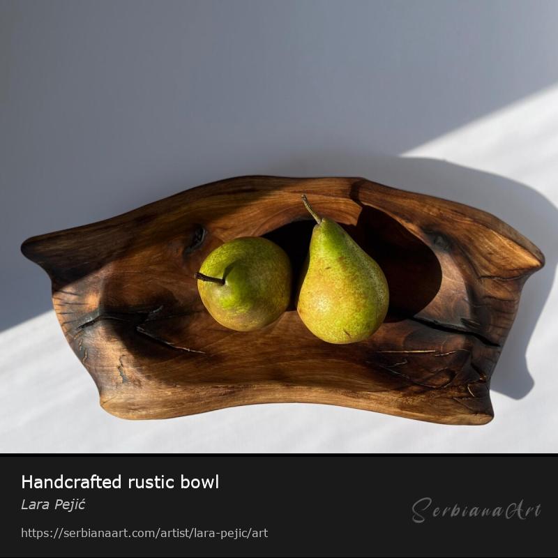 Handcrafted rustic bowl, Creative Handicraft/Wood, Lara Pejić