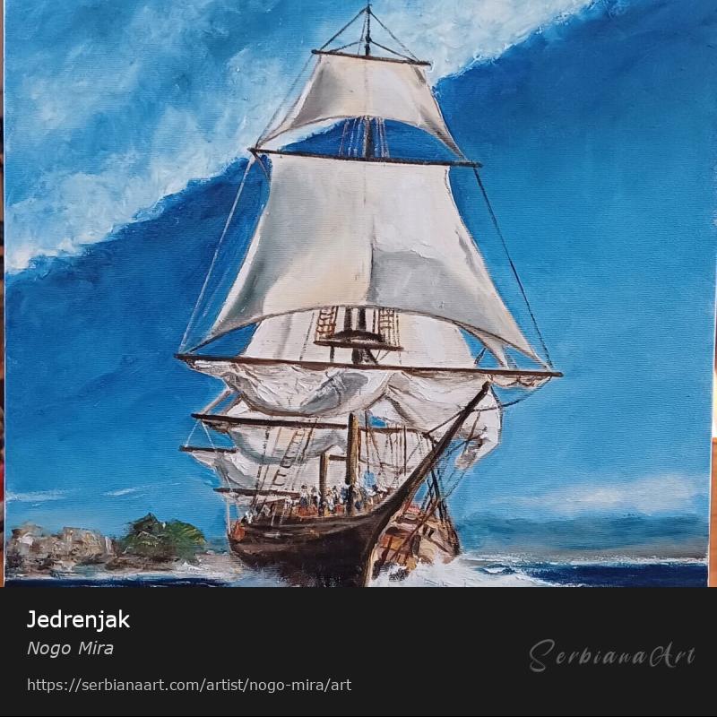 Jedrenjak, Oil/Canvas, Nogo Mira