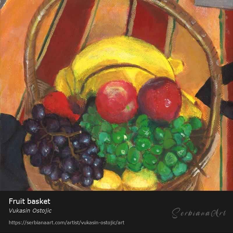 Fruit basket, Acrylic/Paper, Vukasin Ostojic