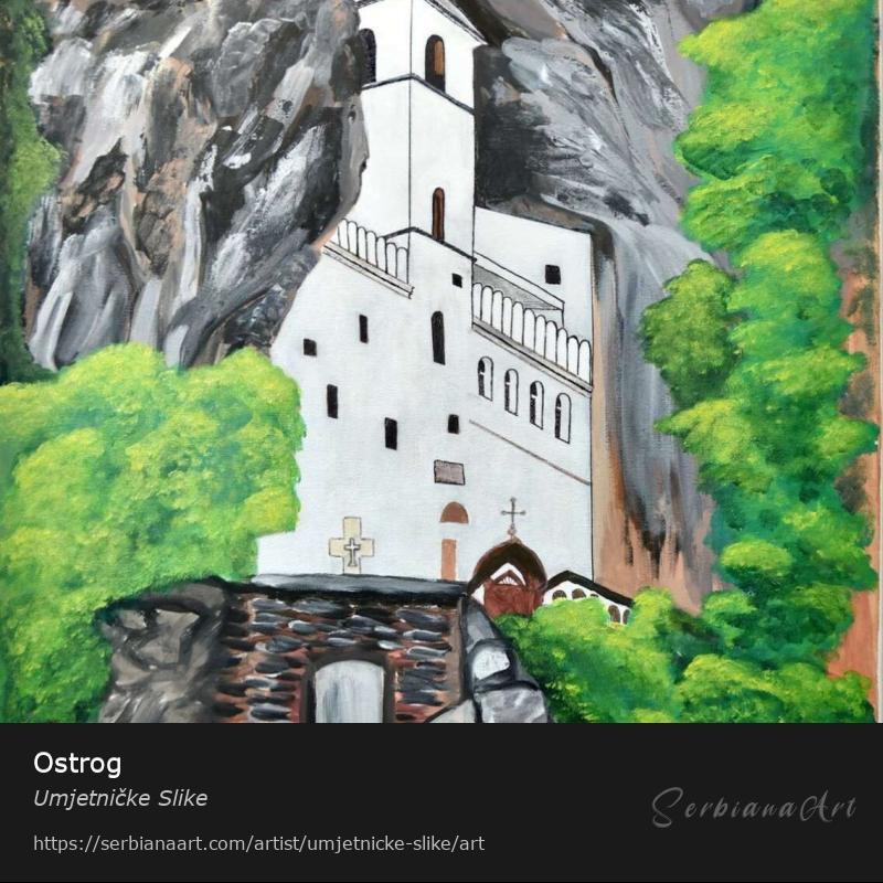 Ostrog, Oil/Canvas, Umjetničke Slike