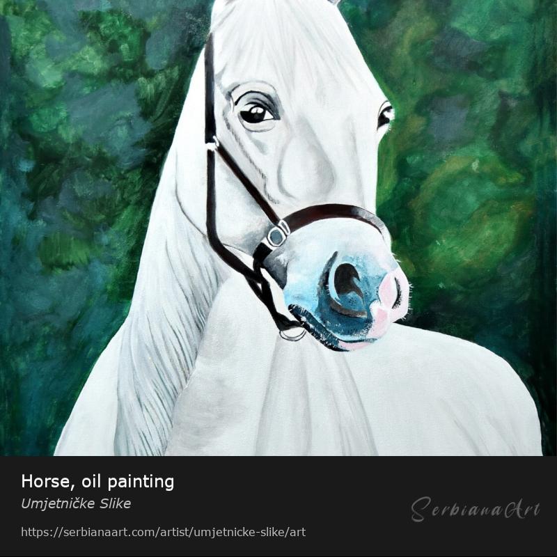 Horse, oil painting, Oil/Canvas, Umjetničke Slike