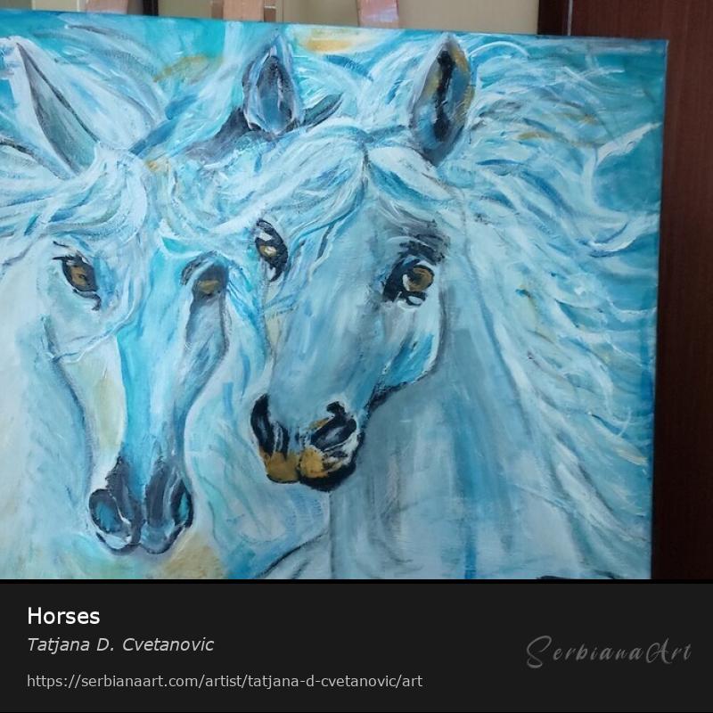 Horses, Acrylic/Canvas, Tatjana D. Cvetanovic