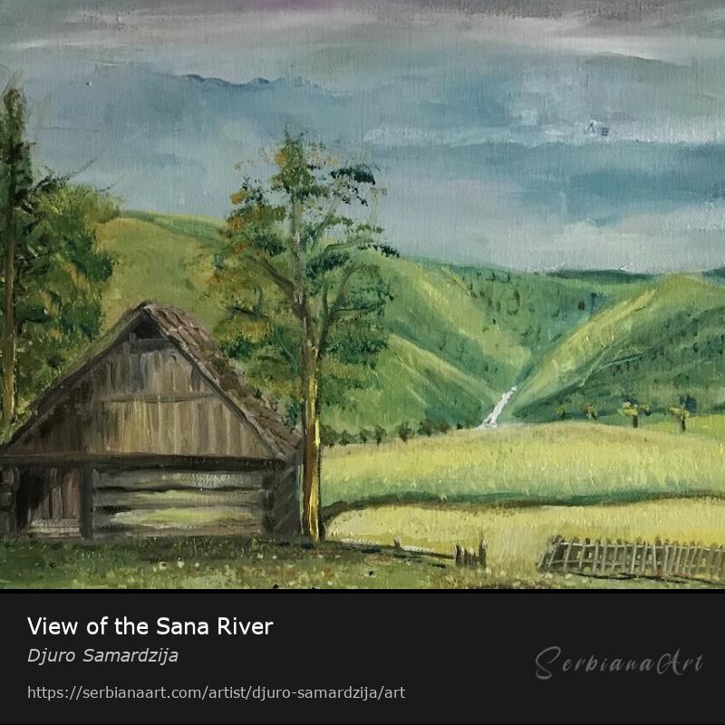 View of the Sana River, Oil/Canvas, Djuro Samardzija
