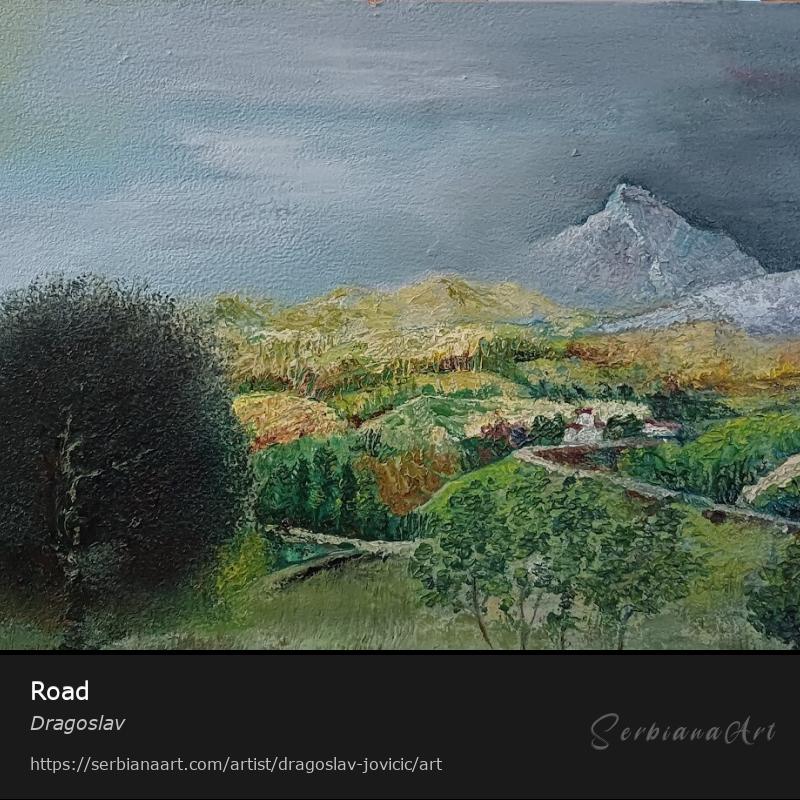Road, Oil/Plywood, Dragoslav