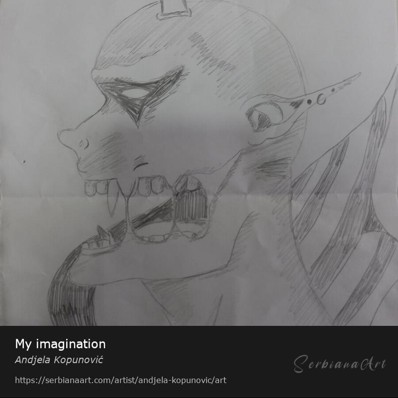 My imagination, Pencil/Paper, Andjela Kopunović