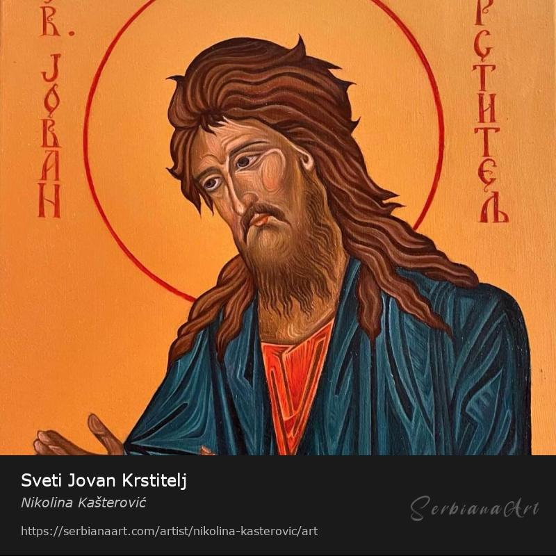 Sveti Jovan Krstitelj, Oil/Canvas, Nikolina Kašterović