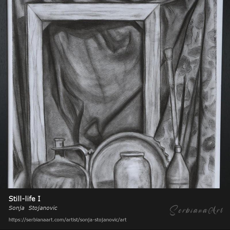 Still-life I, Charcoal/Paper, Sonja  Stojanovic