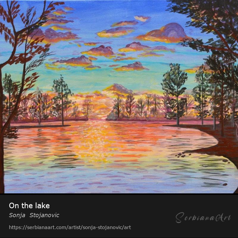 On the lake, Acrylic/Canvas, Sonja  Stojanovic
